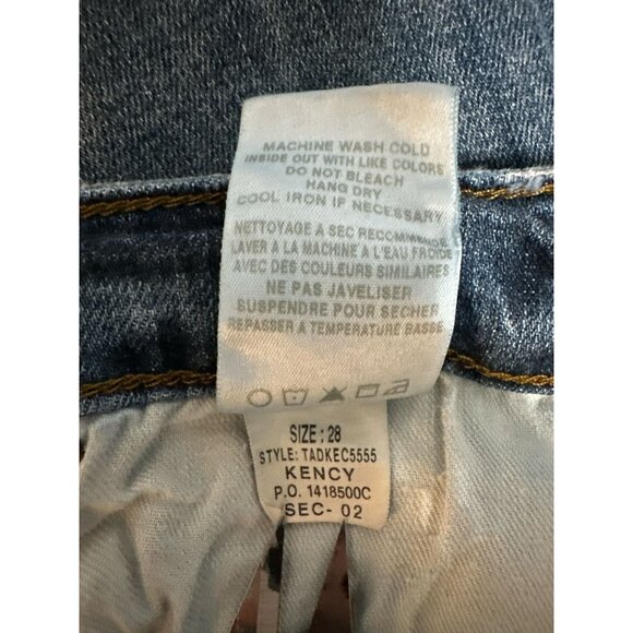 Joes Jeans Women 28 Blue Edison Destroy Denim Kency Mid Rise Boyfriend Slim Crop - Picture 8 of 9